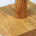 Rustic Rectangle Wooden Table Lamp for Bedroom