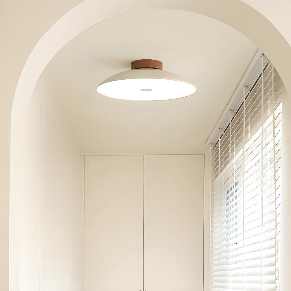 Dimmable Plastic Dome Semi Flush Ceiling Light for Home