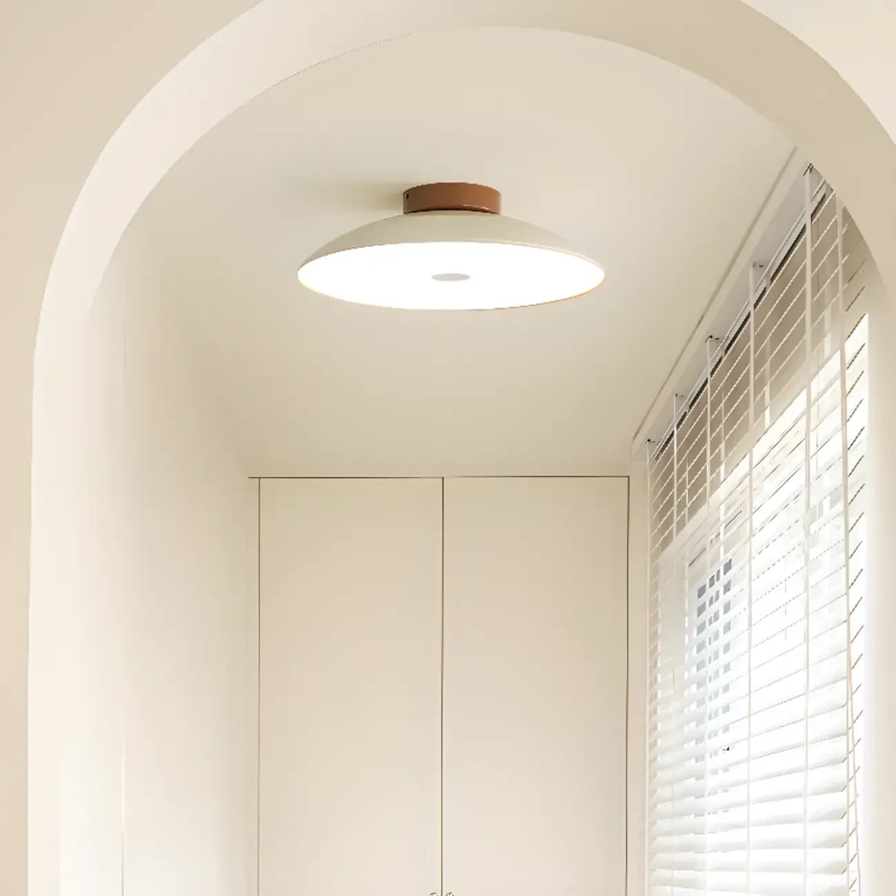 Dimmable Plastic Dome Semi Flush Ceiling Light for Home