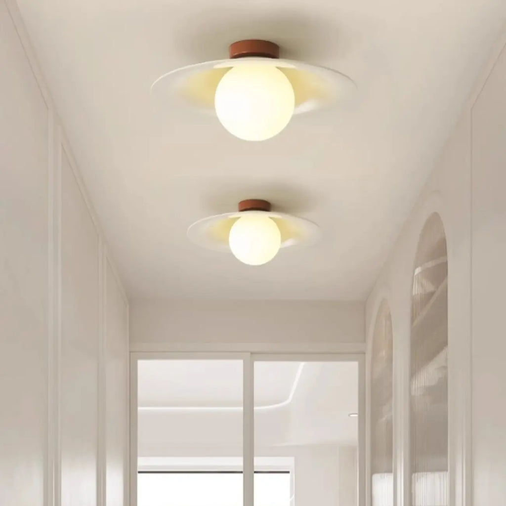 Dimmable Plastic Dome Semi Flush Ceiling Light for Home