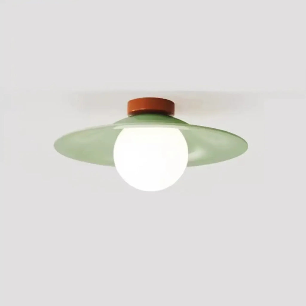 Dimmable Plastic Dome Semi Flush Ceiling Light for Home
