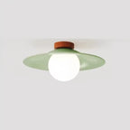 Dimmable Plastic Dome Semi Flush Ceiling Light for Home