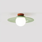 Dimmable Plastic Dome Semi Flush Ceiling Light for Home