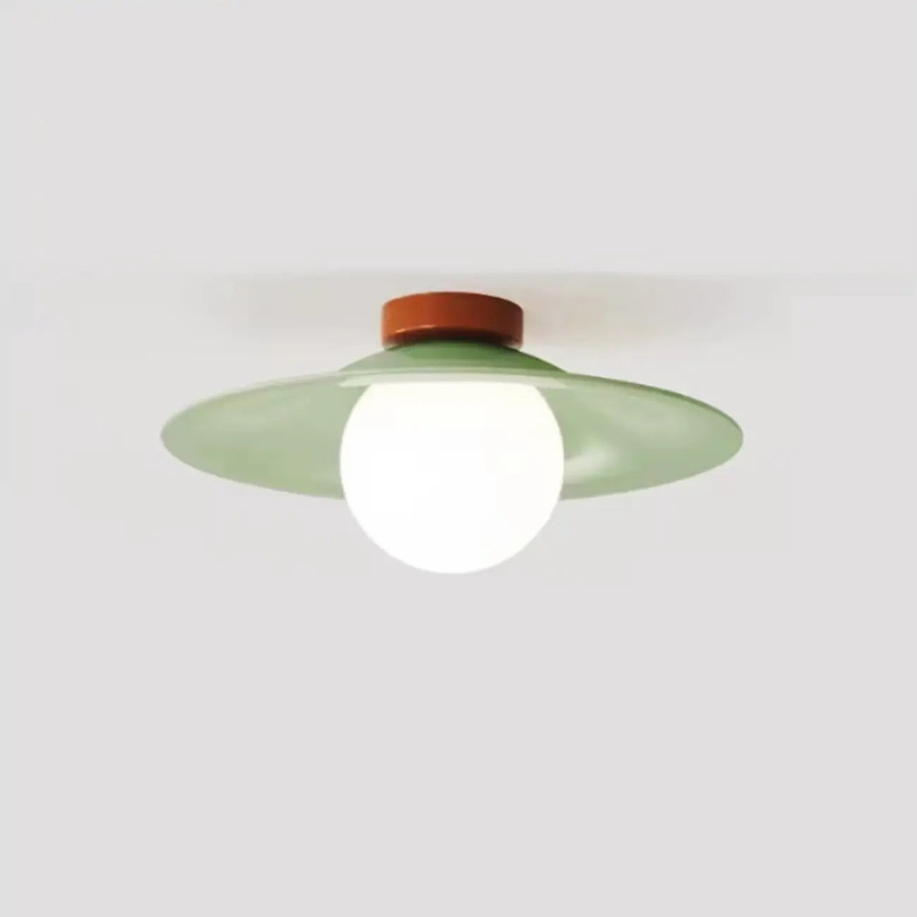 Dimmable Plastic Dome Semi Flush Ceiling Light for Home