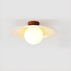 Dimmable Plastic Dome Semi Flush Ceiling Light for Home