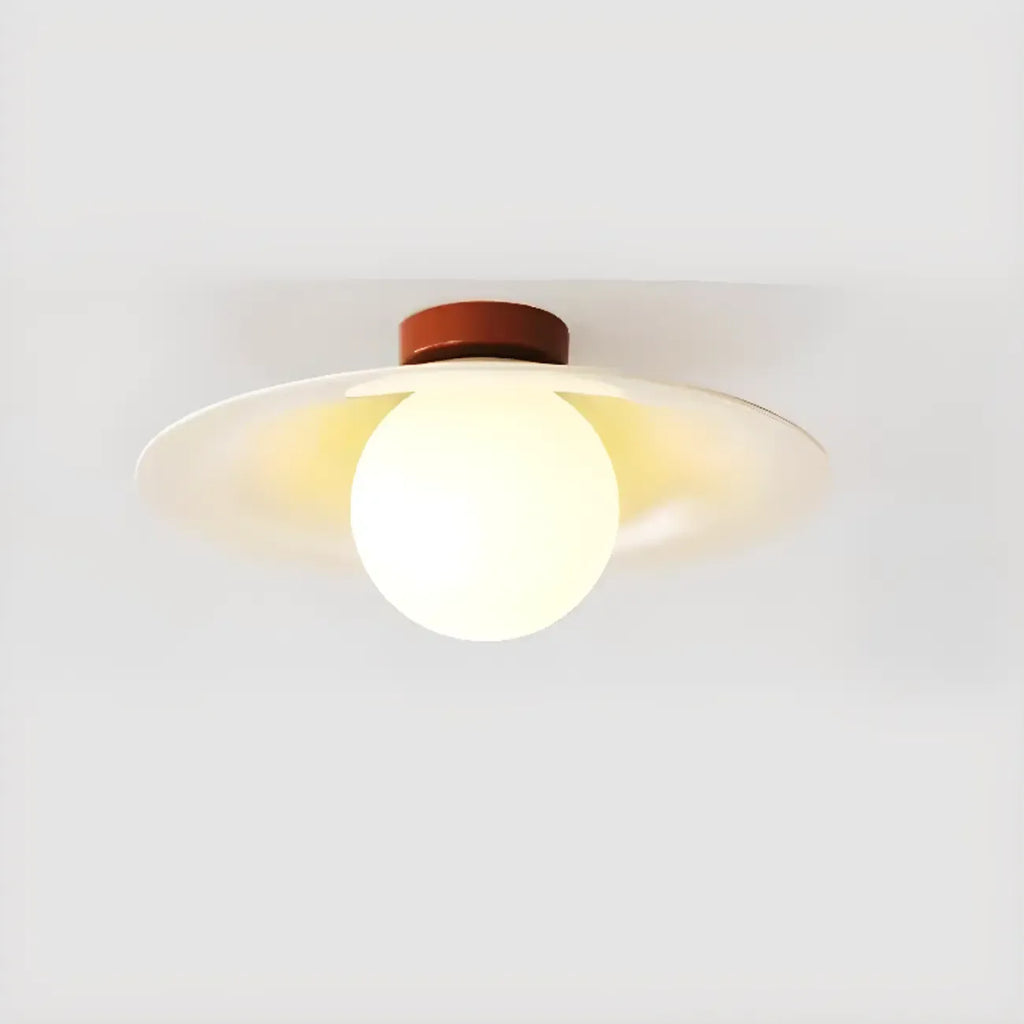 Dimmable Plastic Dome Semi Flush Ceiling Light for Home