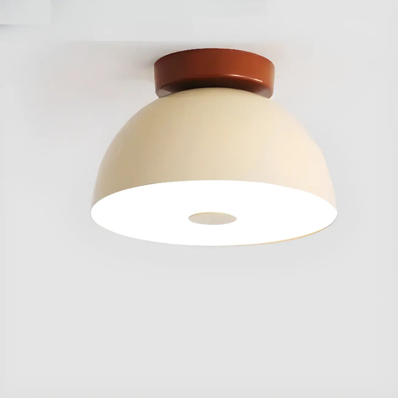 Dimmable Plastic Dome Semi Flush Ceiling Light for Home