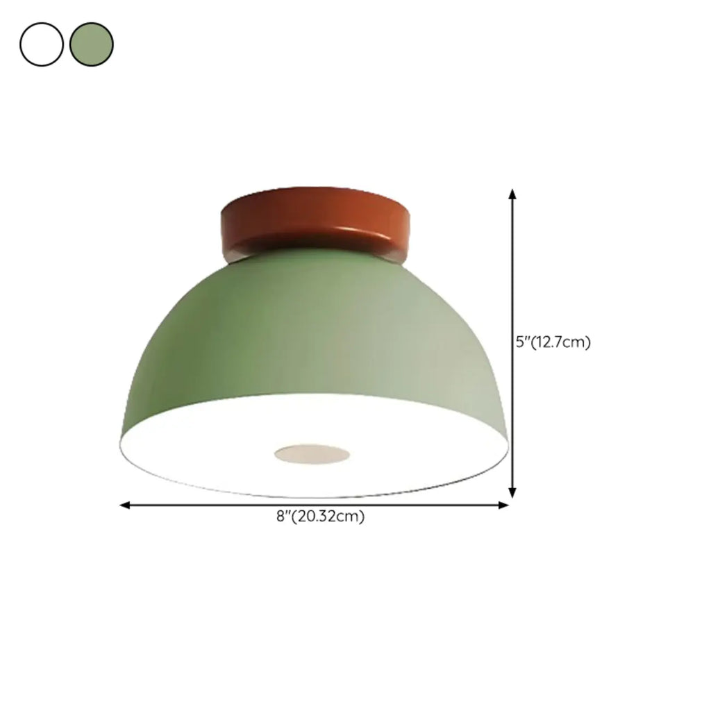 Dimmable Plastic Dome Semi Flush Ceiling Light for Home