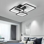 Square LED Semi Flush Ceiling Light Fixture for Living Room