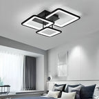 Square LED Semi Flush Ceiling Light Fixture for Living Room