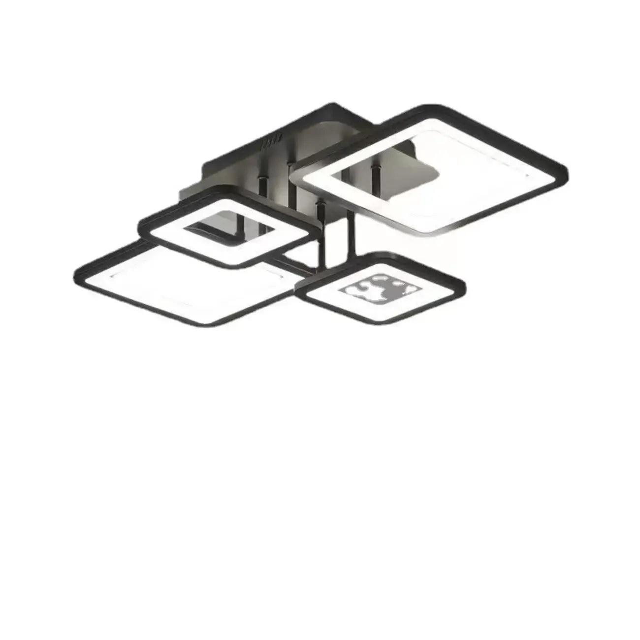 Square LED Semi Flush Ceiling Light Fixture for Living Room