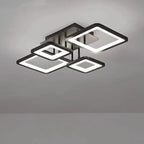 Square LED Semi Flush Ceiling Light Fixture for Living Room