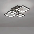 Square LED Semi Flush Ceiling Light Fixture for Living Room