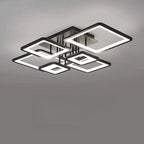 Square LED Semi Flush Ceiling Light Fixture for Living Room