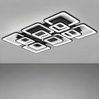 Square LED Semi Flush Ceiling Light Fixture for Living Room