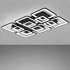 Square LED Semi Flush Ceiling Light Fixture for Living Room