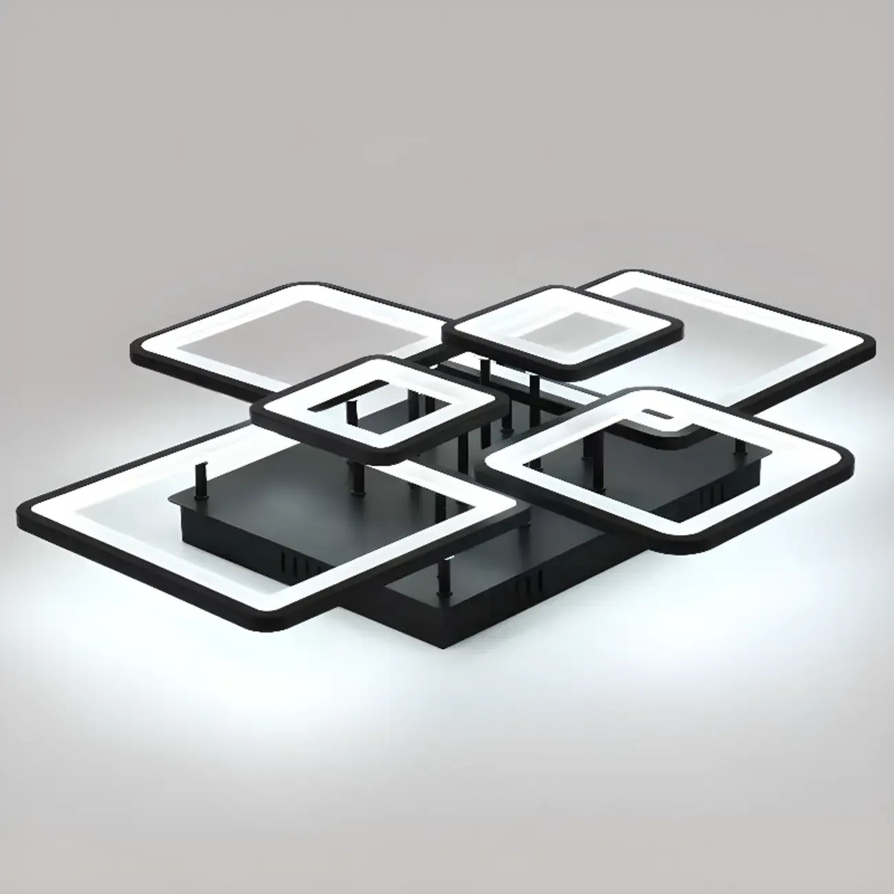 Square LED Semi Flush Ceiling Light Fixture for Living Room
