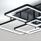 Square LED Semi Flush Ceiling Light Fixture for Living Room