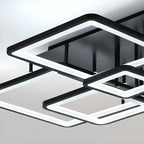 Square LED Semi Flush Ceiling Light Fixture for Living Room