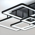 Square LED Semi Flush Ceiling Light Fixture for Living Room