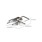 Square LED Semi Flush Ceiling Light Fixture for Living Room