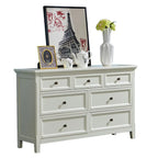 Contemporary White Wooden Double Dresser