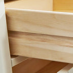 Contemporary White Wooden Double Dresser