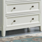 Contemporary White Wooden Double Dresser
