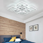 Modern Square LED Semi-Flush Ceiling Light for Living Room