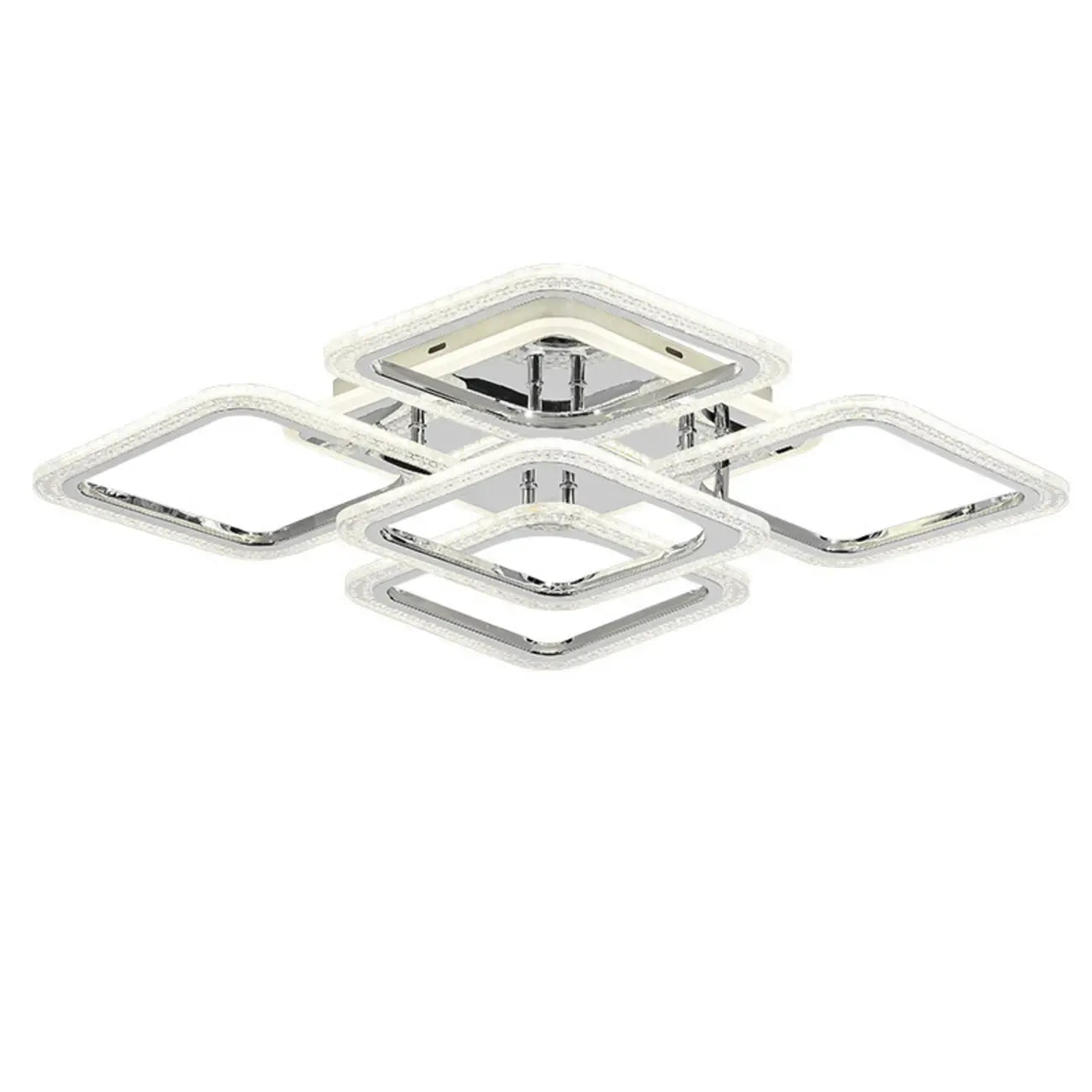 Modern Square LED Semi-Flush Ceiling Light for Living Room