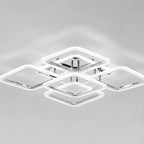 Modern Square LED Semi-Flush Ceiling Light for Living Room