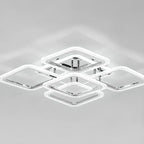 Modern Square LED Semi-Flush Ceiling Light for Living Room