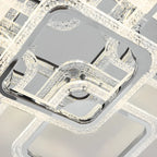 Modern Square LED Semi-Flush Ceiling Light for Living Room