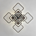 Modern Square LED Semi-Flush Ceiling Light for Living Room