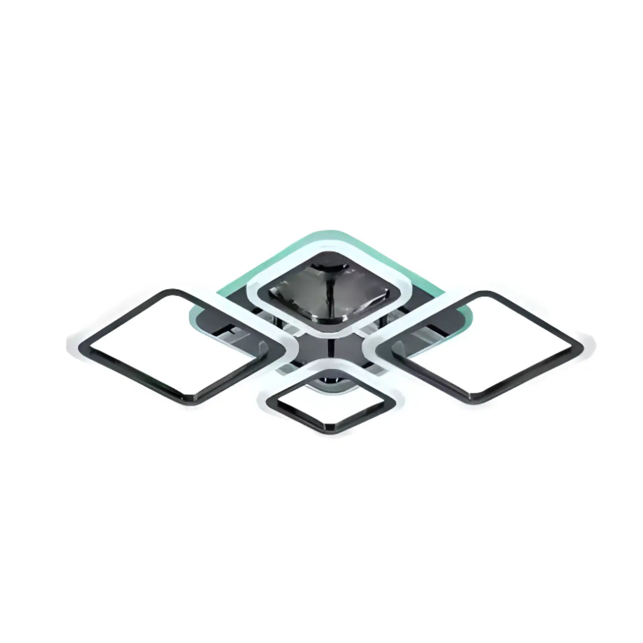 Modern Square LED Semi-Flush Ceiling Light for Living Room