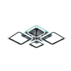 Modern Square LED Semi-Flush Ceiling Light for Living Room