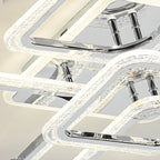 Modern Square LED Semi-Flush Ceiling Light for Living Room