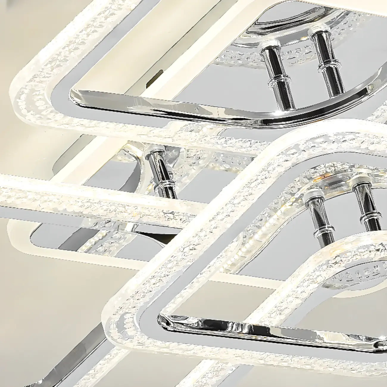 Modern Square LED Semi-Flush Ceiling Light for Living Room