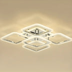 Modern Square LED Semi-Flush Ceiling Light for Living Room