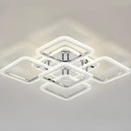 Modern Square LED Semi-Flush Ceiling Light for Living Room