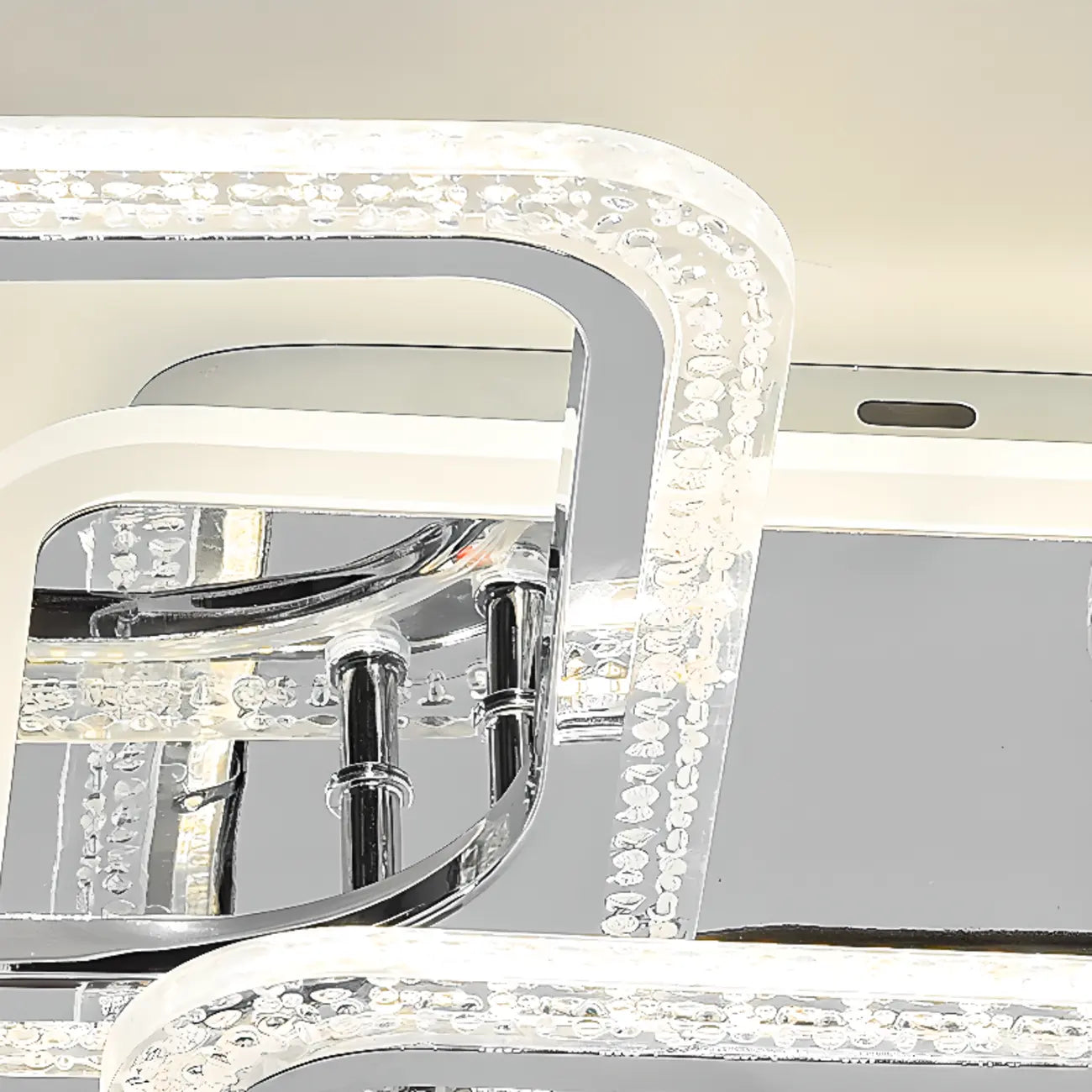 Modern Square LED Semi-Flush Ceiling Light for Living Room