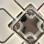 Modern Square LED Semi-Flush Ceiling Light for Living Room