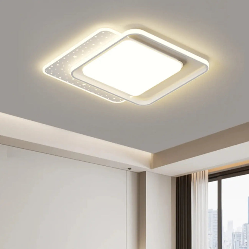 Modern 3-Light Acrylic Flush Ceiling Light for Residential Use