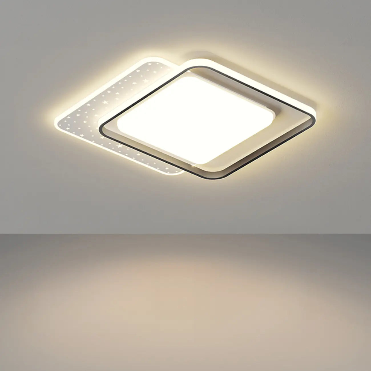 Modern 3-Light Acrylic Flush Ceiling Light for Residential Use