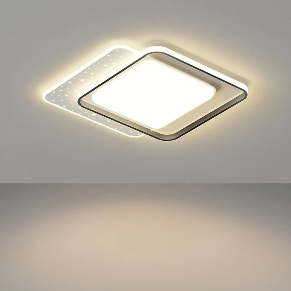 Modern 3-Light Acrylic Flush Ceiling Light for Residential Use
