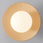 Simple Wooden Semi Flush Ceiling Light for Indoor Use