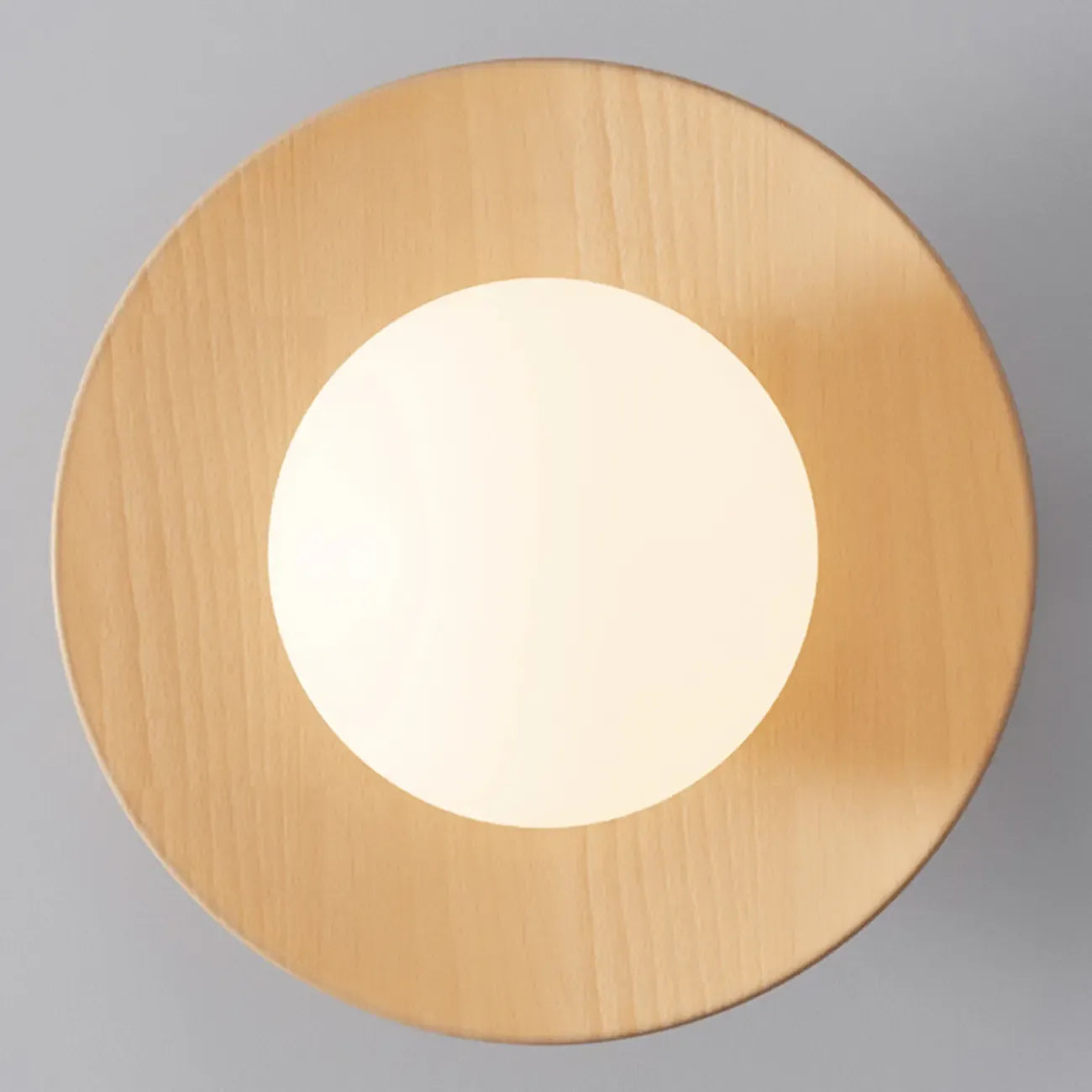 Simple Wooden Semi Flush Ceiling Light for Indoor Use