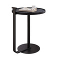 Minimalist Round Steel Base Coffee Table for Living Room