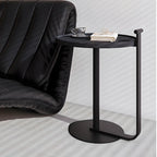 Minimalist Round Steel Base Coffee Table for Living Room