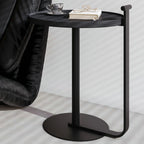 Minimalist Round Steel Base Coffee Table for Living Room